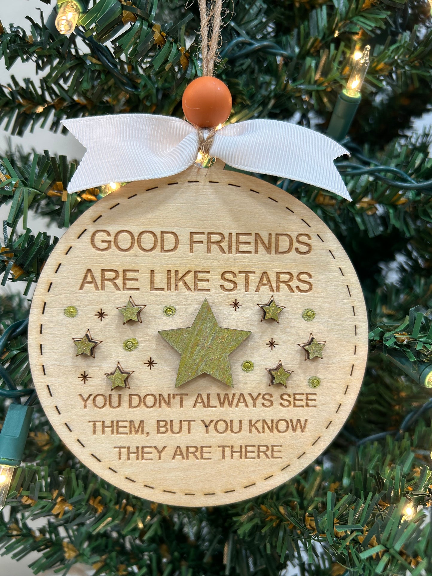 Good friends are like stars ornament