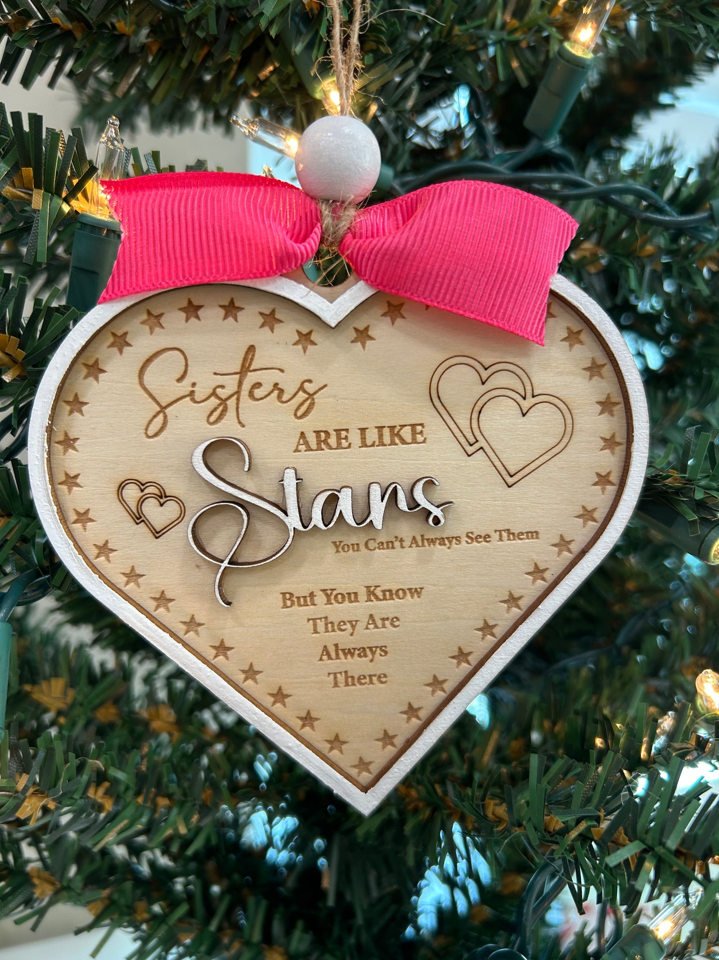 Sisters are like stars ornament