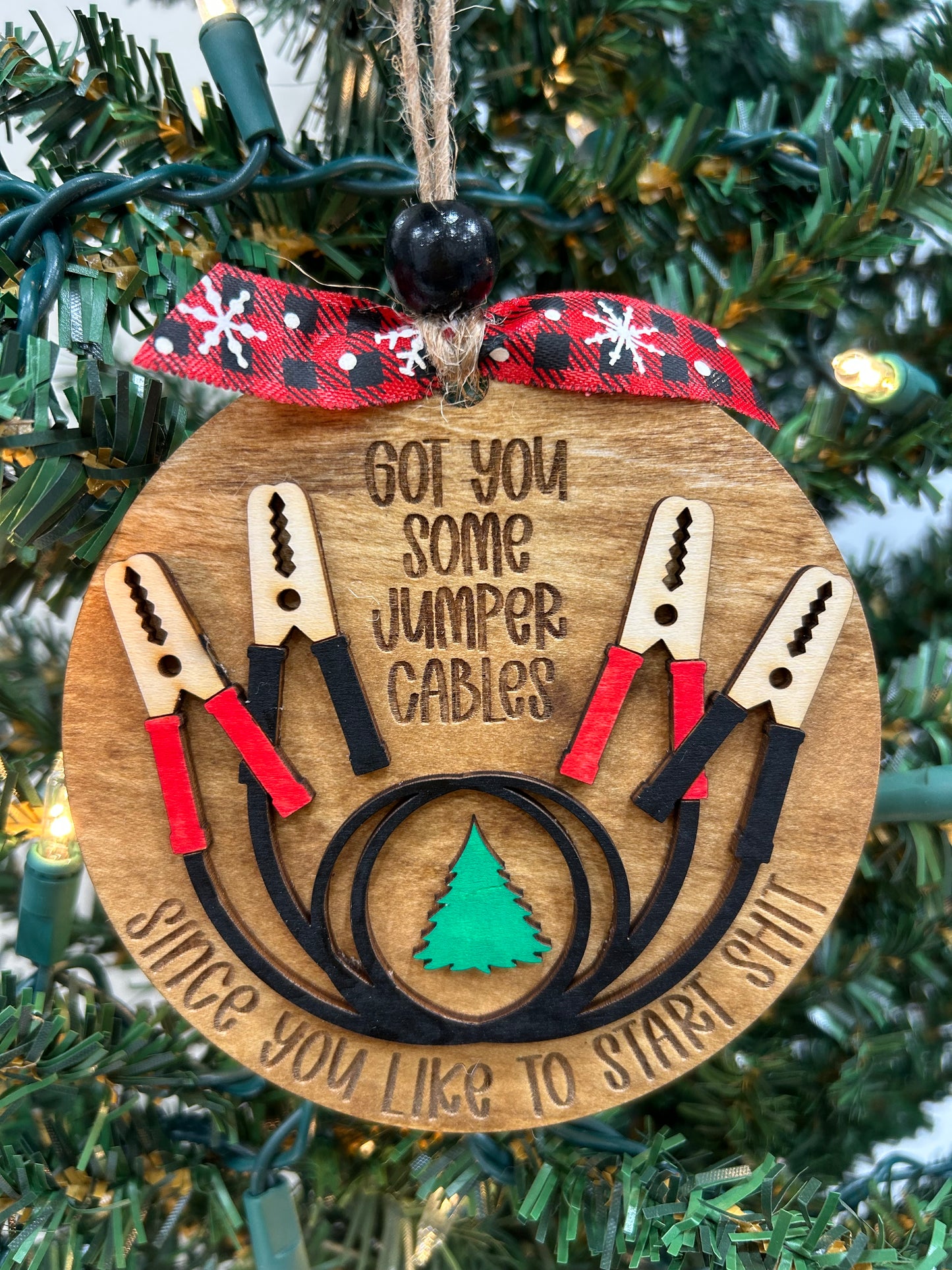 Got you some jumper cables ornament