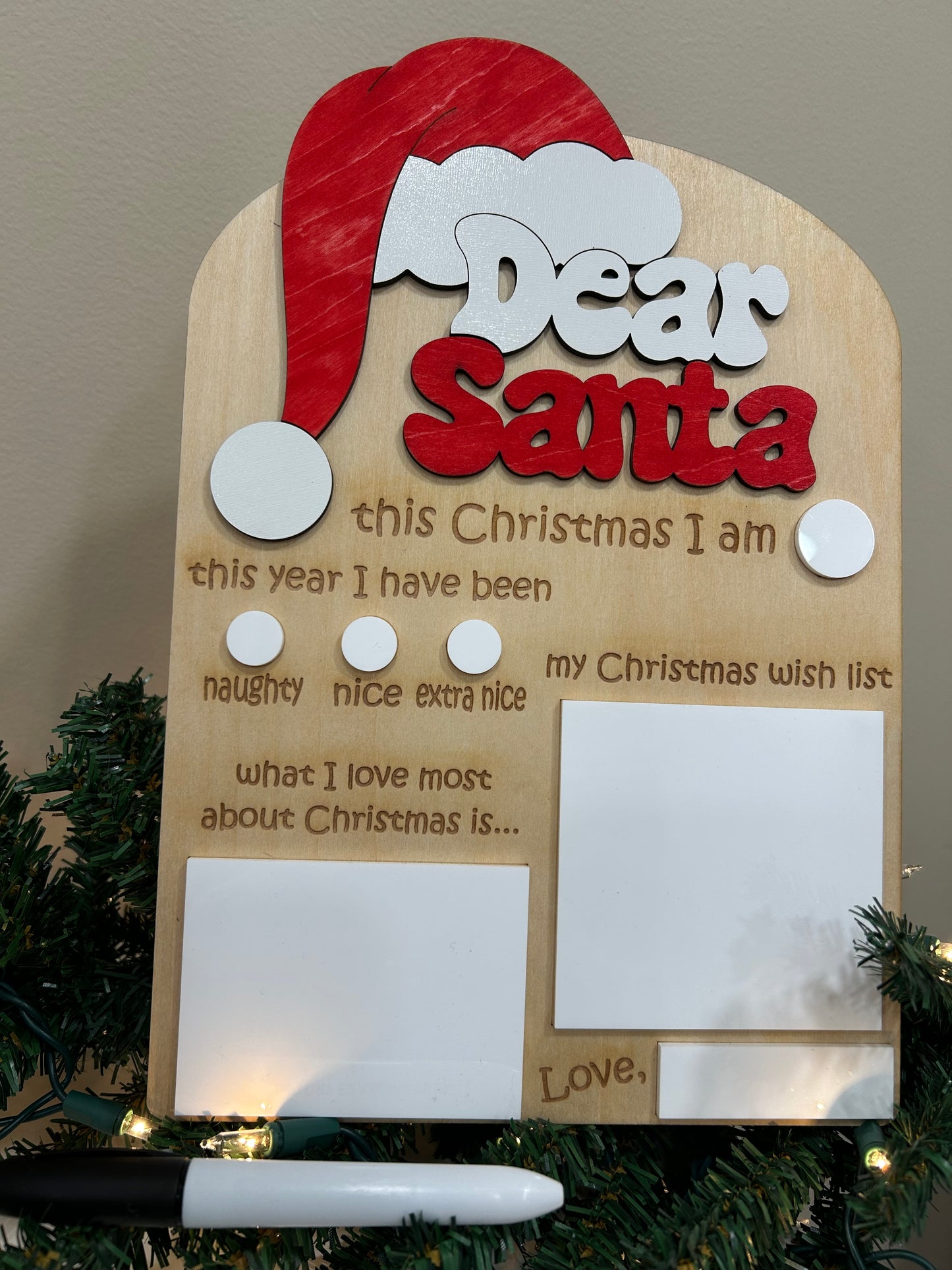 Dear Santa sign