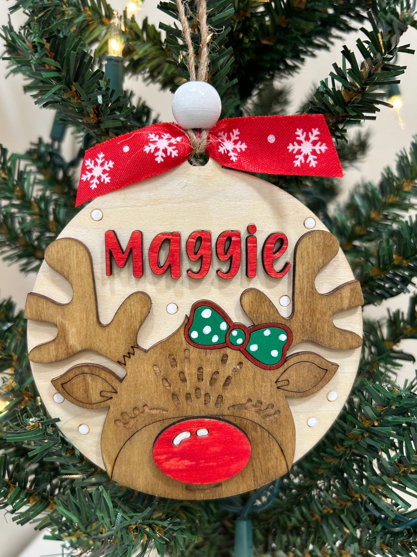Girl reindeer-personalized