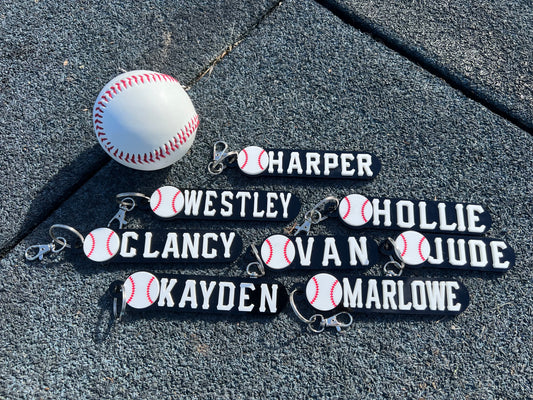 3-D acrylic bag tags