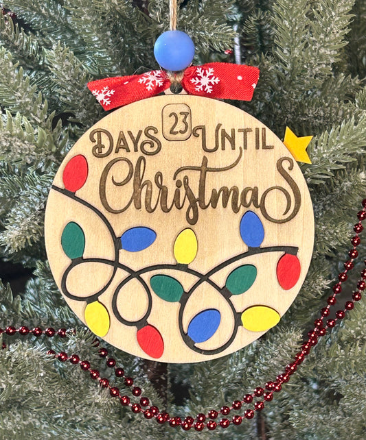 Countdown to Christmas Lights Ornament