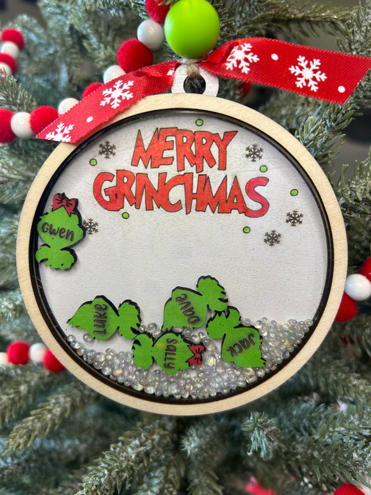 Merry Grinchmas Family Shaker Ornament