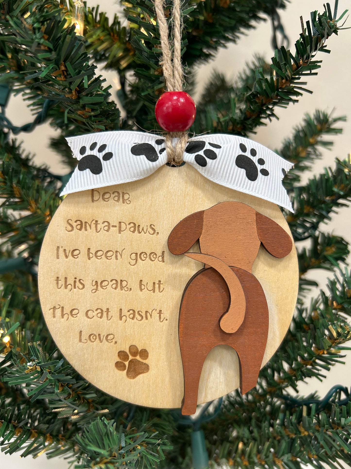 Dog-dear Santa paws