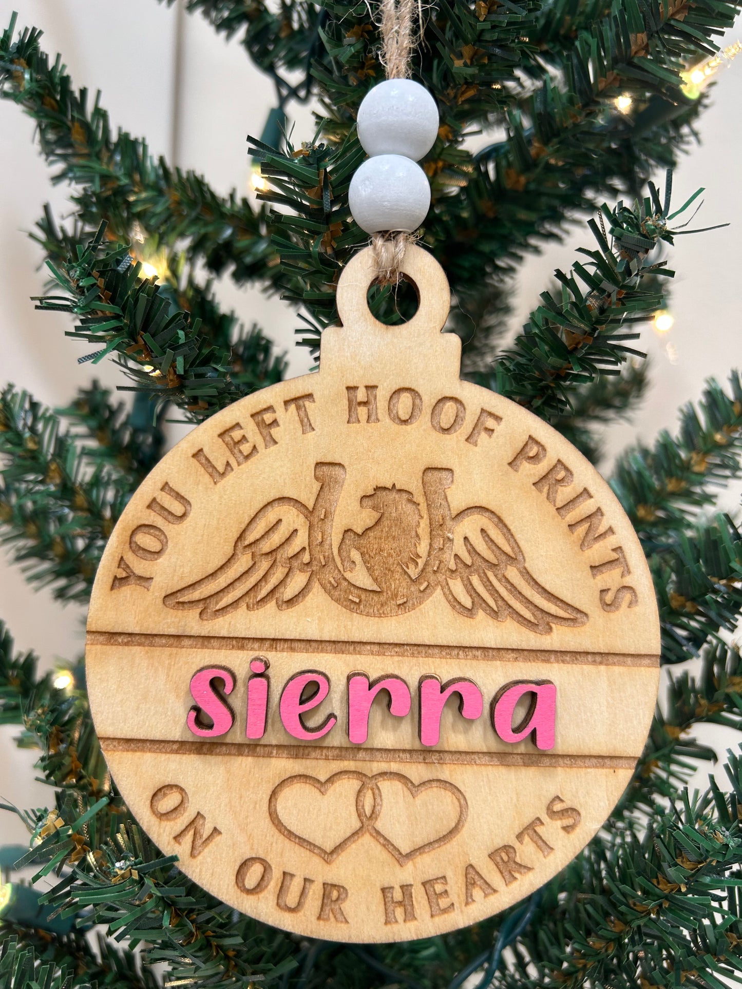 You left hoof print ornament