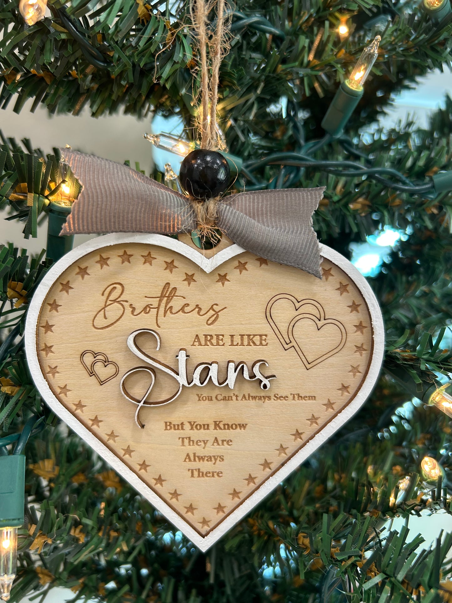 Brothers are like stars ornament