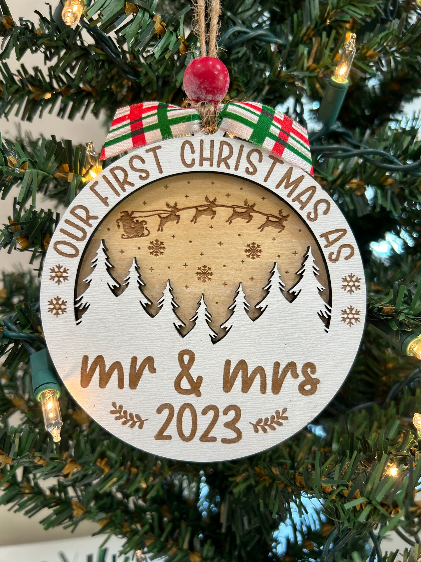 Our first Christmas as Mr. And Mrs. ornament