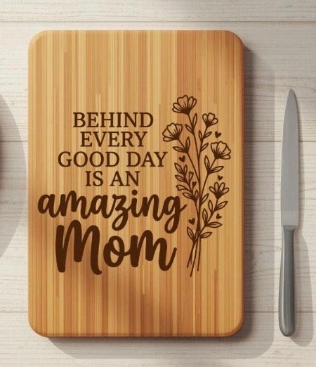 Laser engrave cutting board