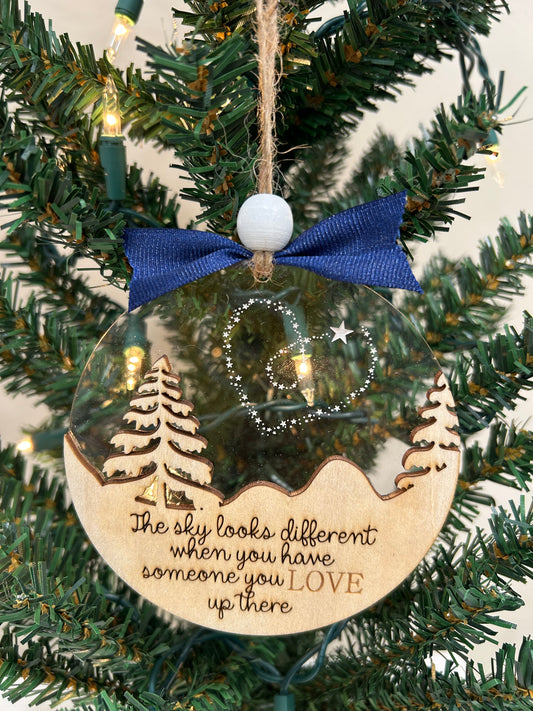 The sky looks different ornament