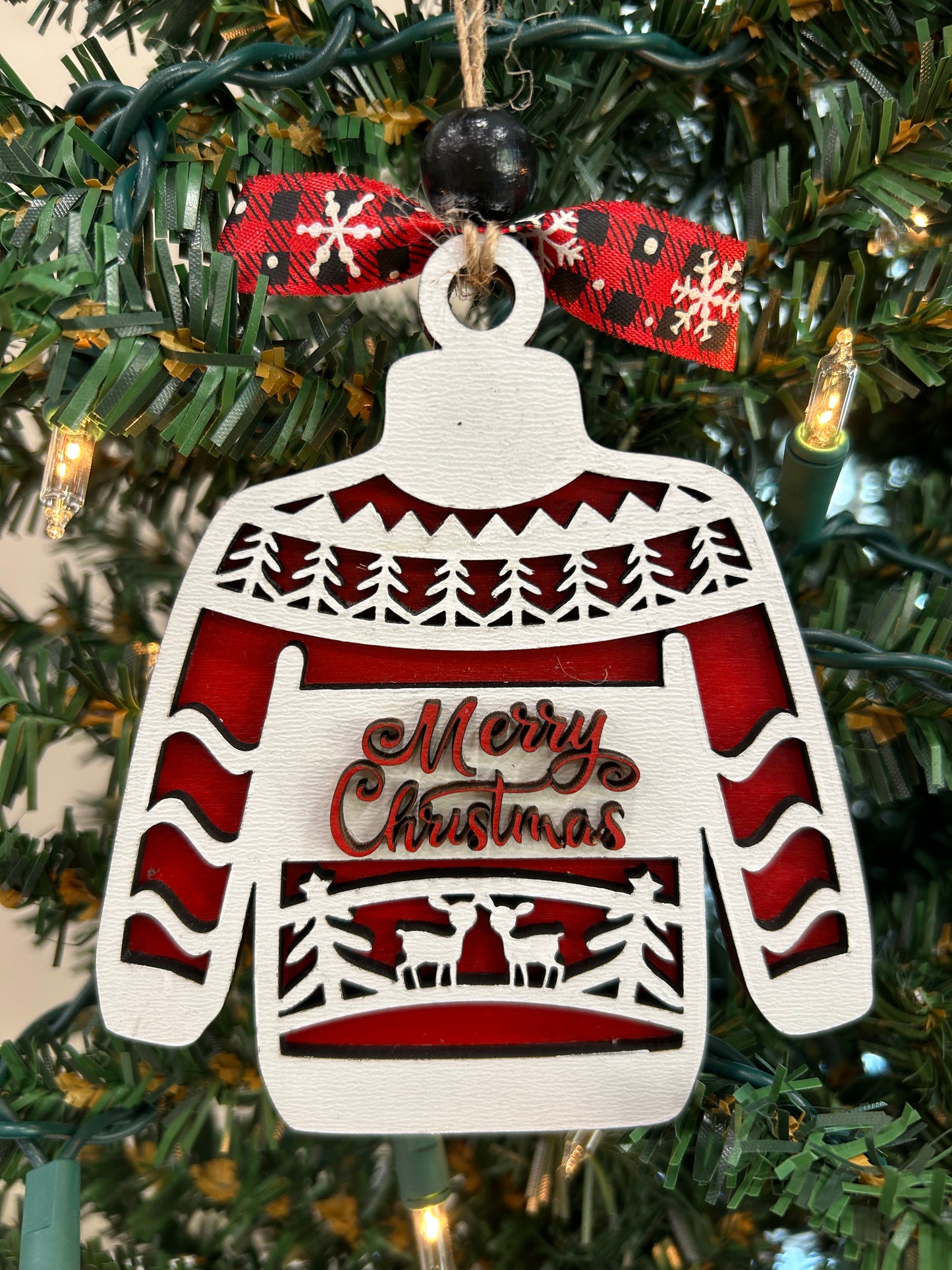 Merry Christmas sweater ornament