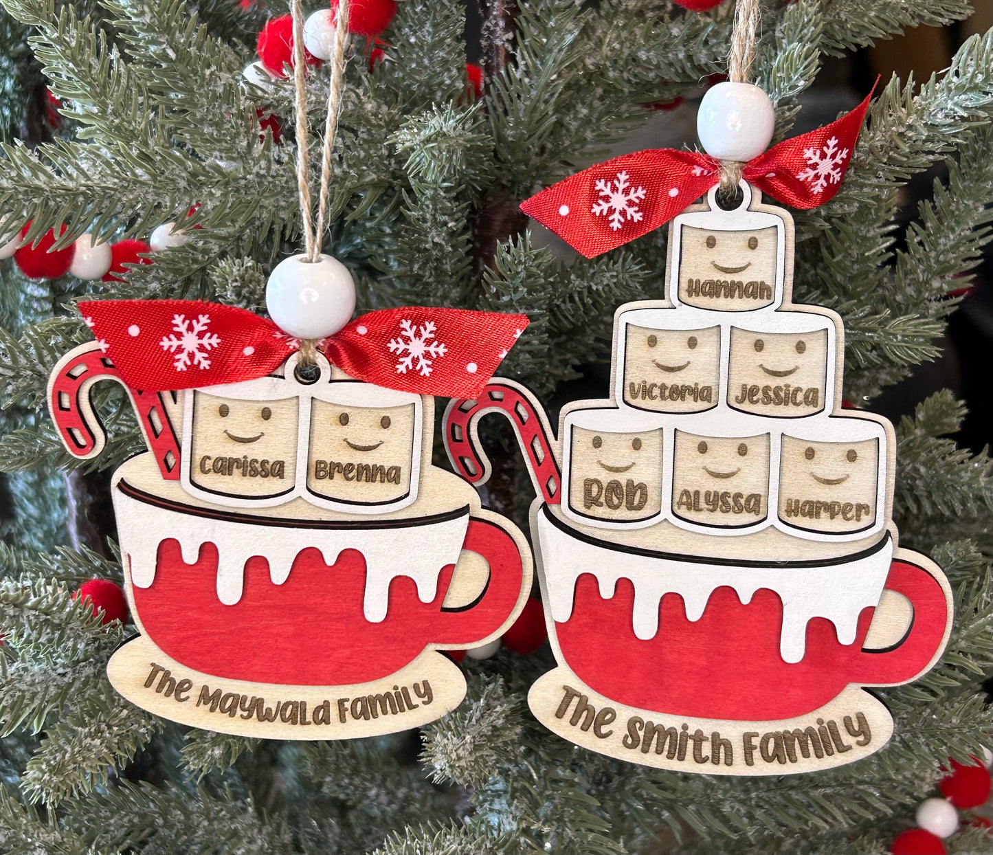 Marshmallow Family Ornament