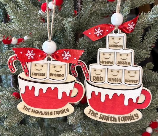 Marshmallow Family Ornament