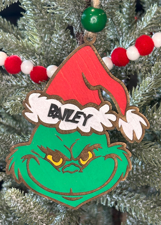 Grinch Head Ornament