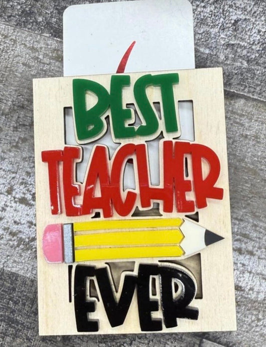 Teacher gift card holder