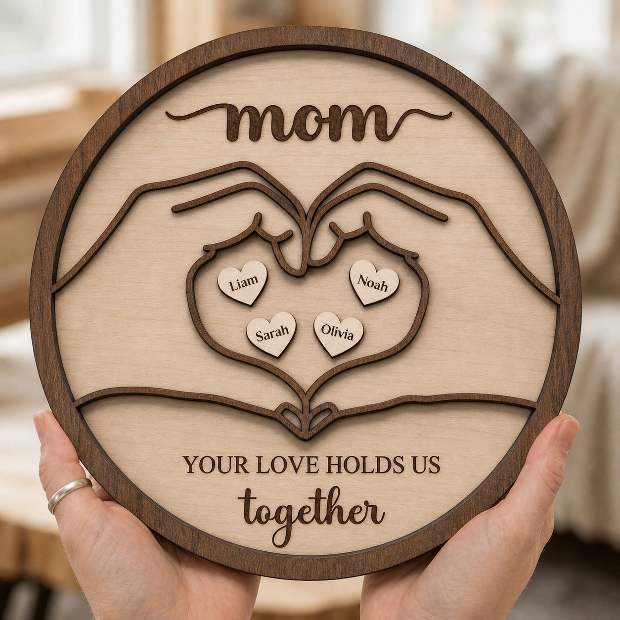 Laser, engraved mother’s plaque