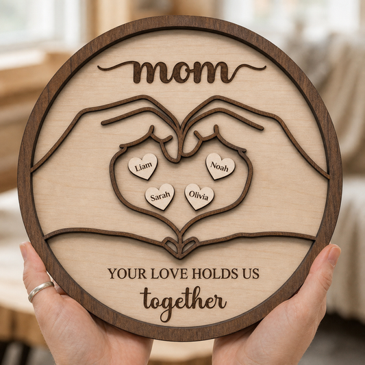 Laser, engraved mother’s plaque