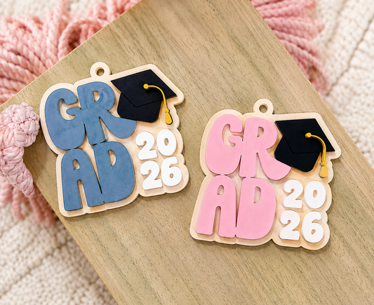 Graduation card charm