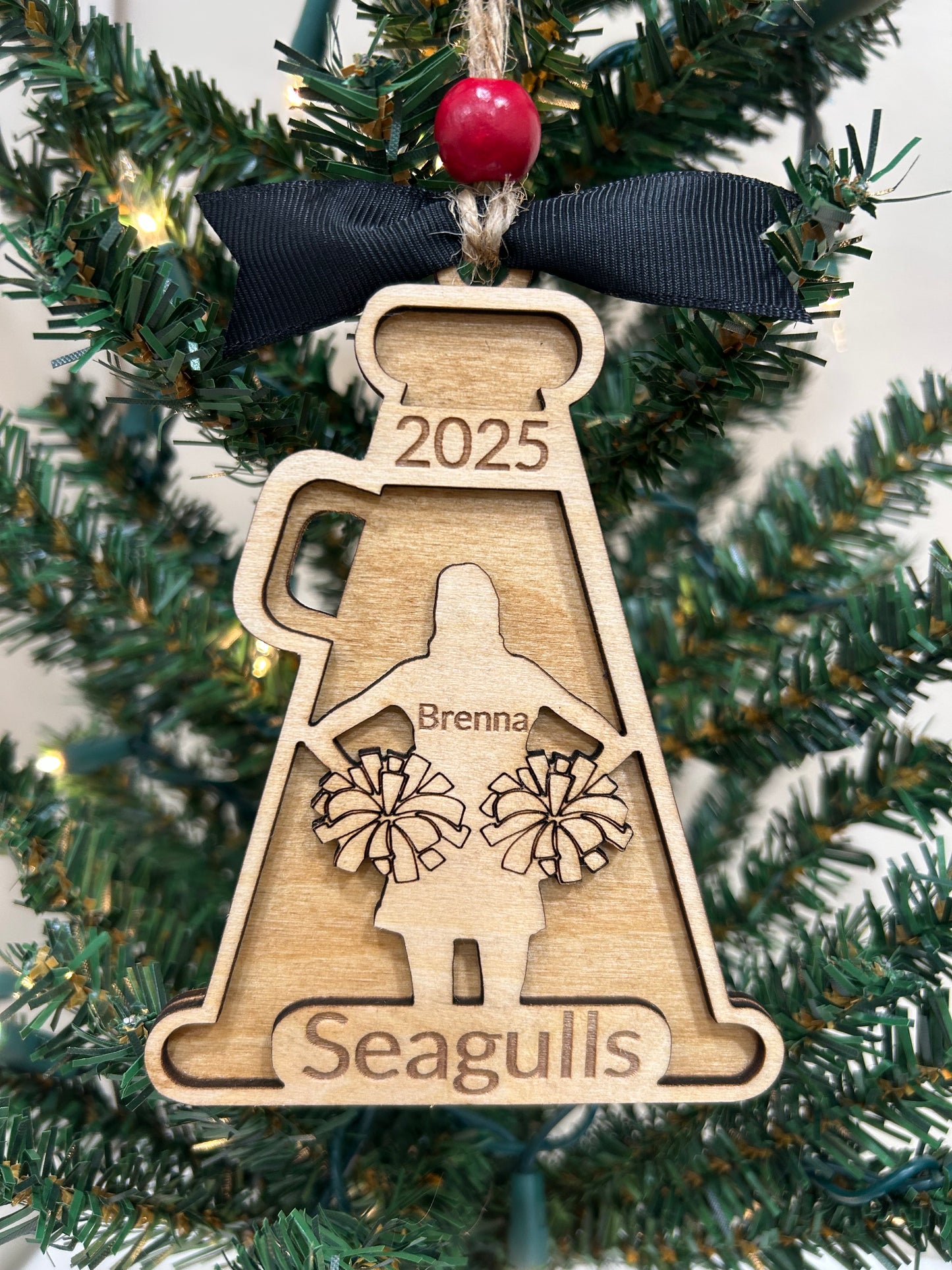 Personalized cheer ornament